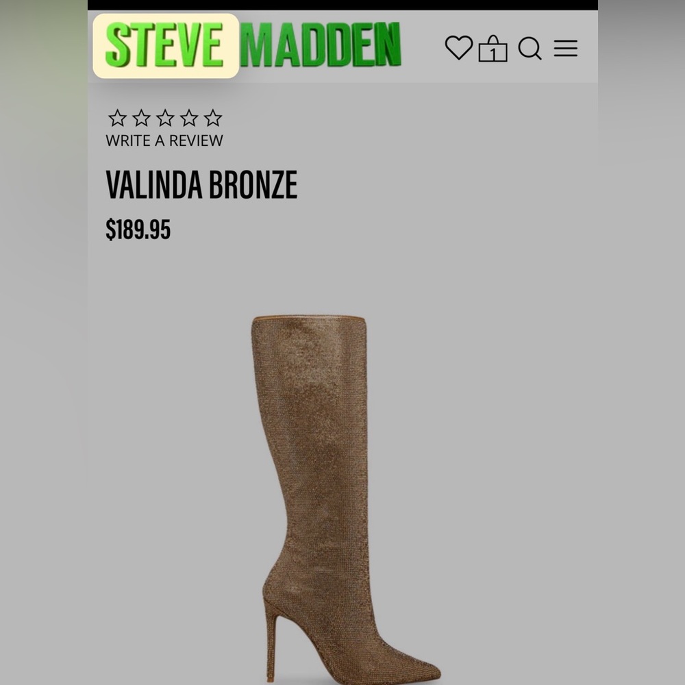Steve Madden VALINDA BRONZE boots..